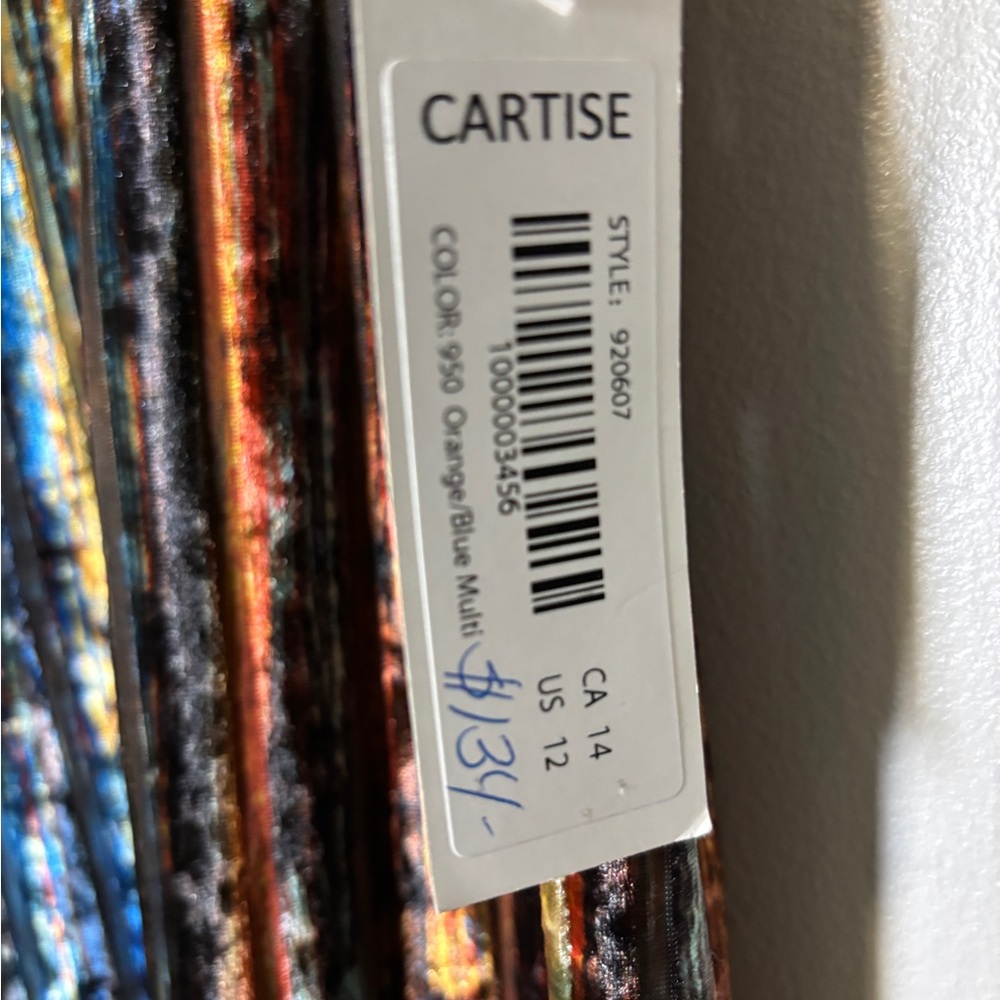 Cartise women’s wide leg multicolored striped crushed velvet pants US12 CA14 NWT - Picture 3 of 5